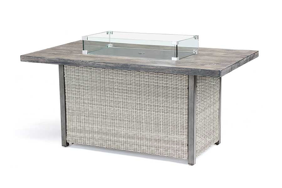 Kettler Palma outdoor gas fire pit table in white